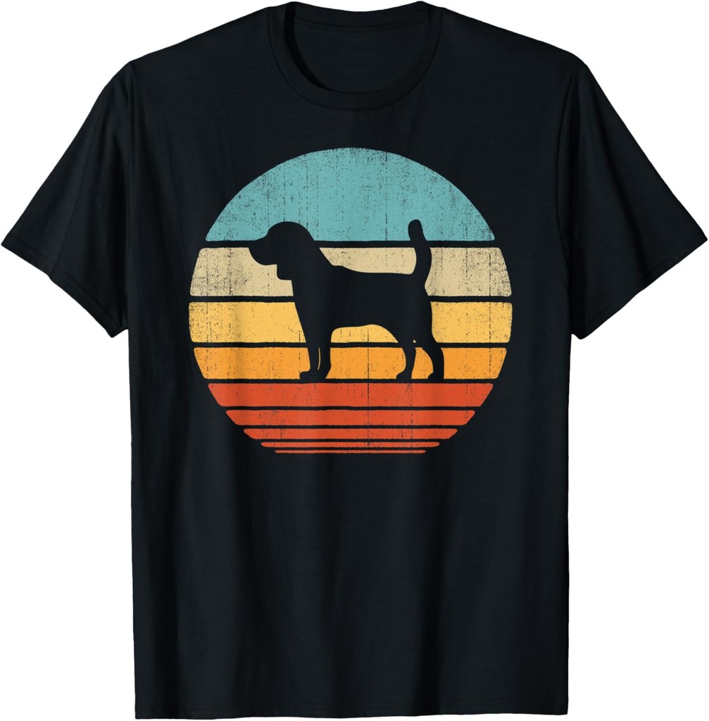 Beagle Retro Vintage 60s 70s Sunset Dog Lovers Men Women T-Shirt