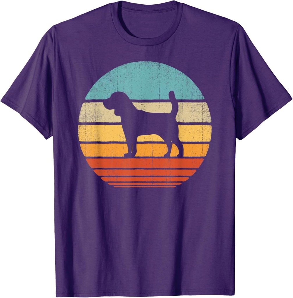 Beagle Retro Vintage 60s 70s Sunset Dog Lovers Men Women T-Shirt