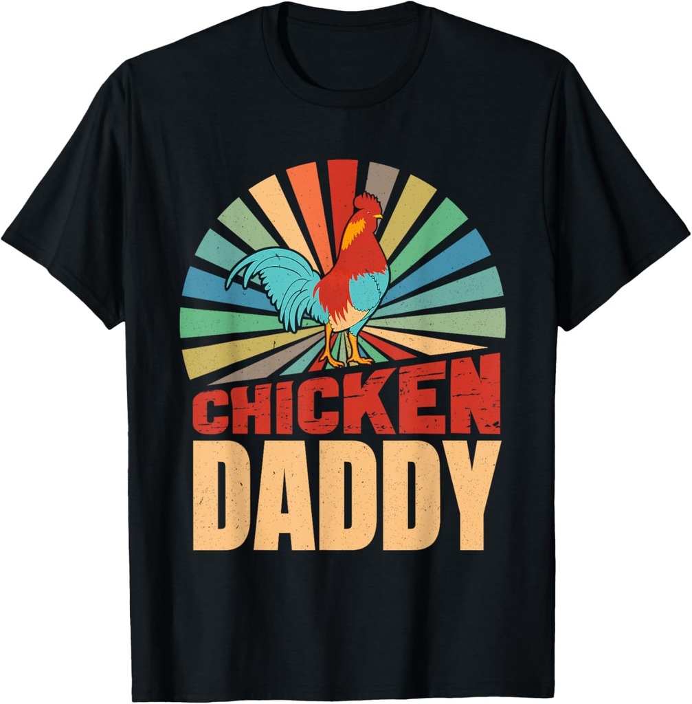 Chicken Daddy Vintage Rooster For Dad Farmer Fathers Day T-Shirt