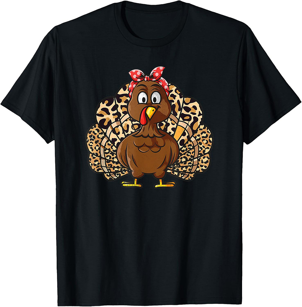 Thanksgiving Leopard Turkey Thanksgiving Autumn Fall season T-Shirt