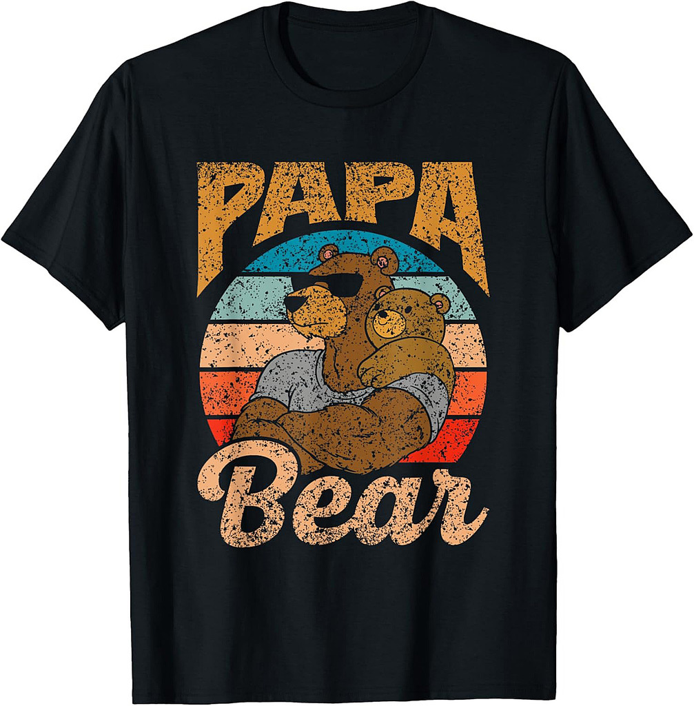 Papa Bear Pun Animal Lover Bears Bear Dad Father Daddy T-Shirt