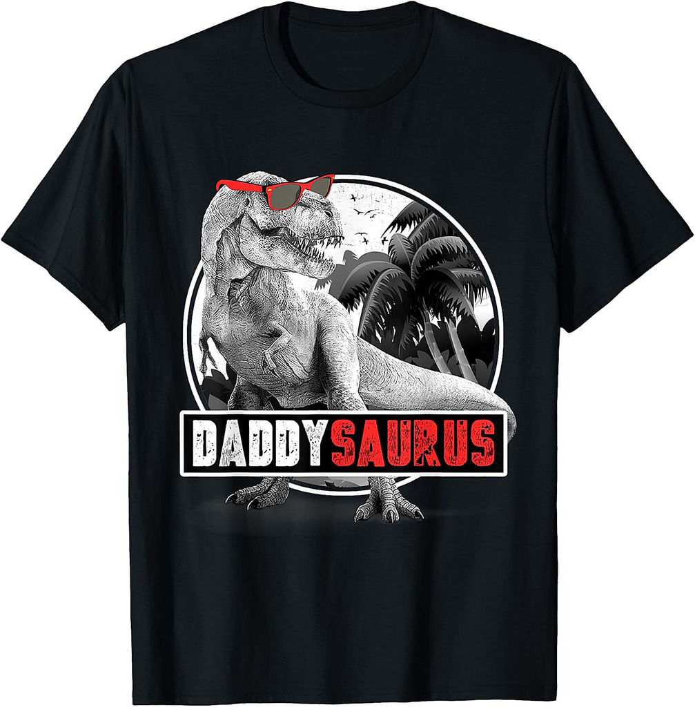 Daddysaurus T-Rex Dad Dinosaur Daddy Saurus Fathers Day T-Shirt
