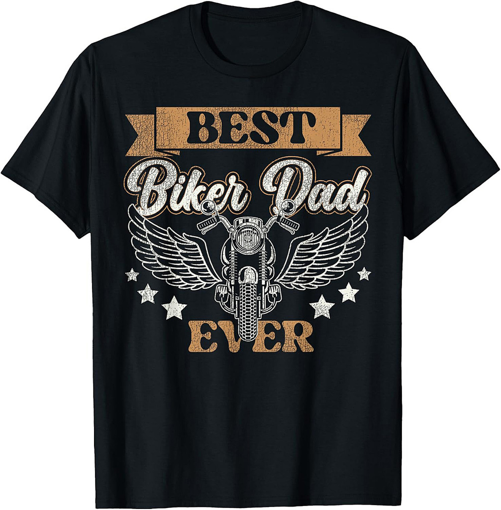 Classic Motorcycle Biker Dad Best Biker Dad Ever T-Shirt