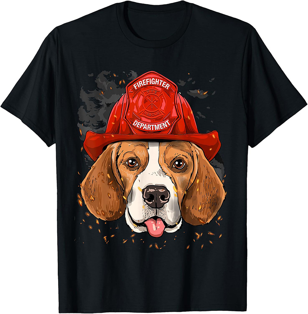 Beagle Firefighter Beagle Dog Lover T-Shirt