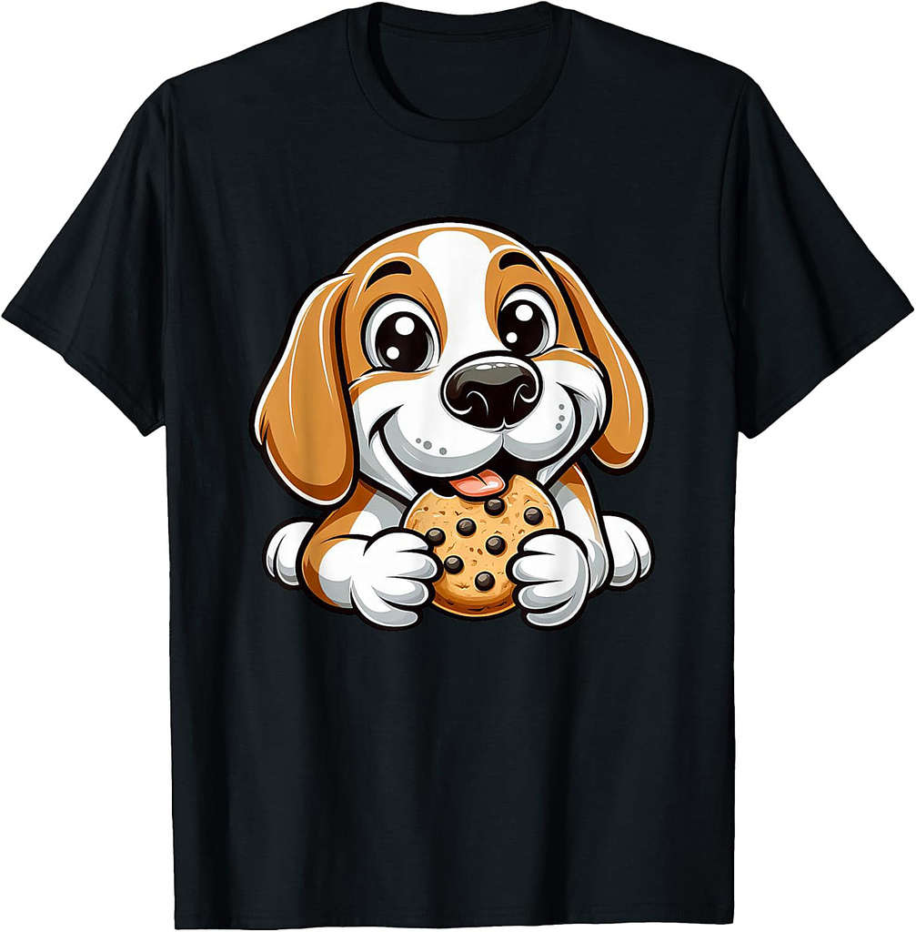 Cute Beagle Cookie Dog Men Women T-Shirt