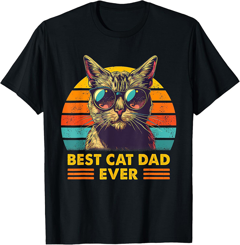 Best Cat Dad Ever Shirt Cat Dad Men Father's Day T-Shirt