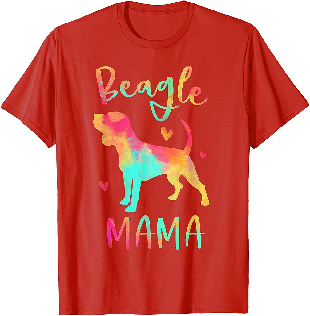 Beagle Mama Colorful Beagle Gifts Dog Mom T-Shirt