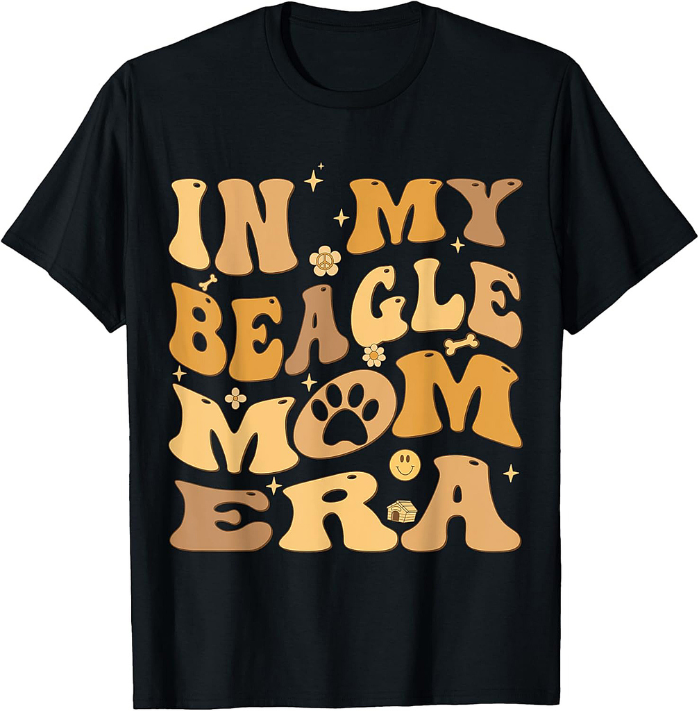 In My Beagle Mom Era Groovy T-Shirt