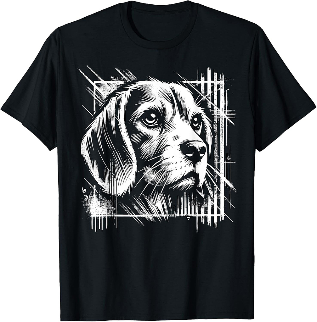Beagle Graffiti Street Art Style T-Shirt