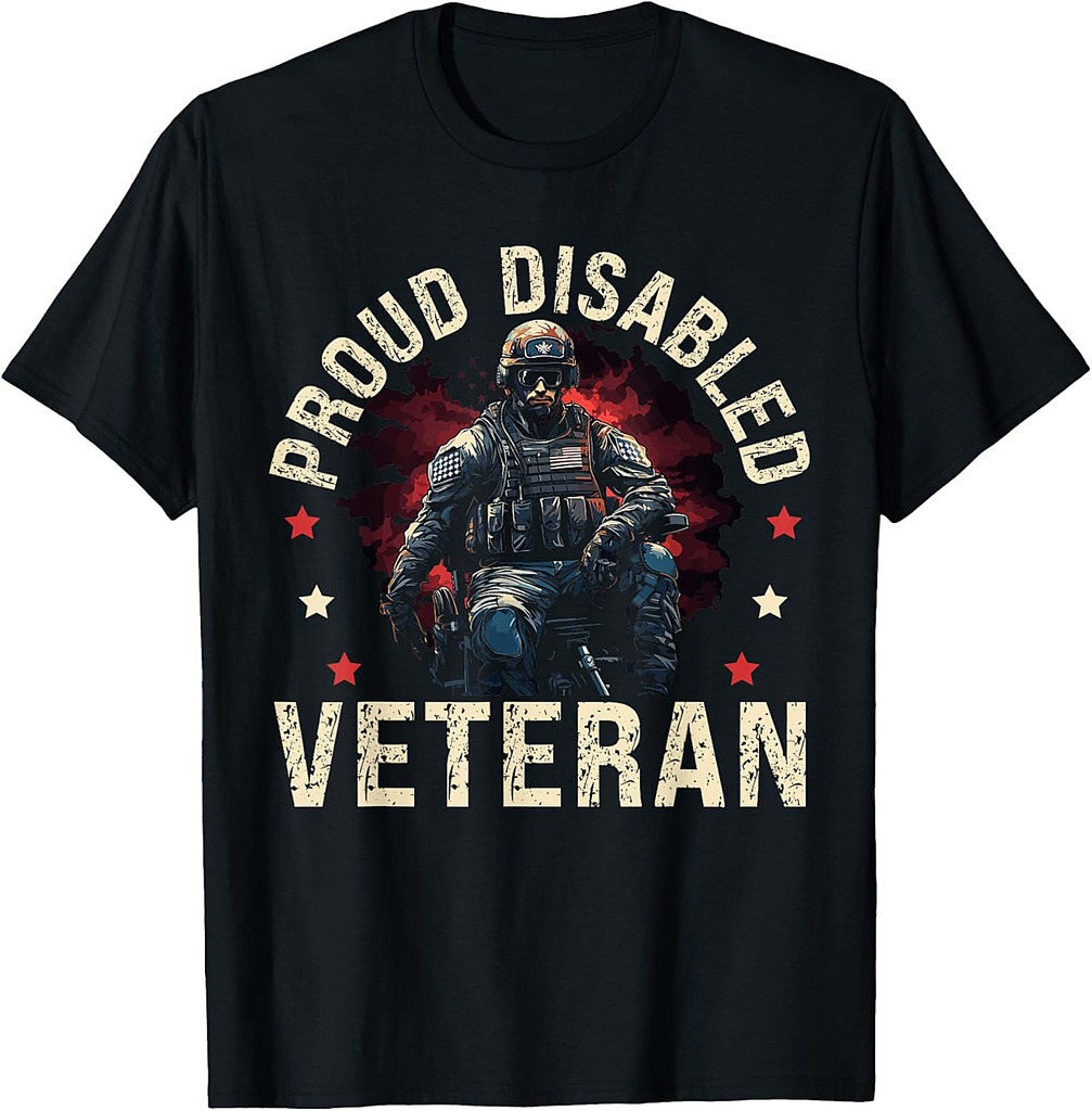 Disabled Veteran Armed Forces Military Soldier Army USA T-Shirt