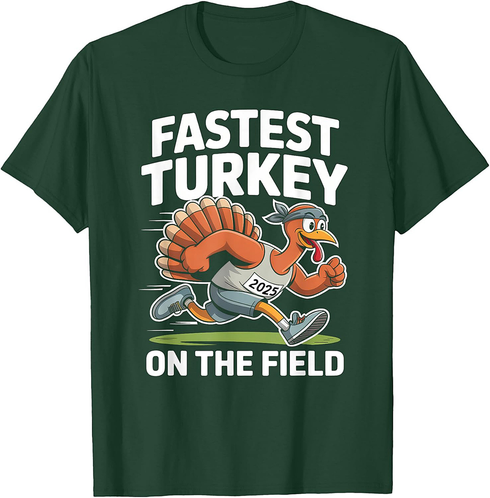 Thanksgiving Turkey Trot 2025 Fastest Turkey on The Field T-Shirt