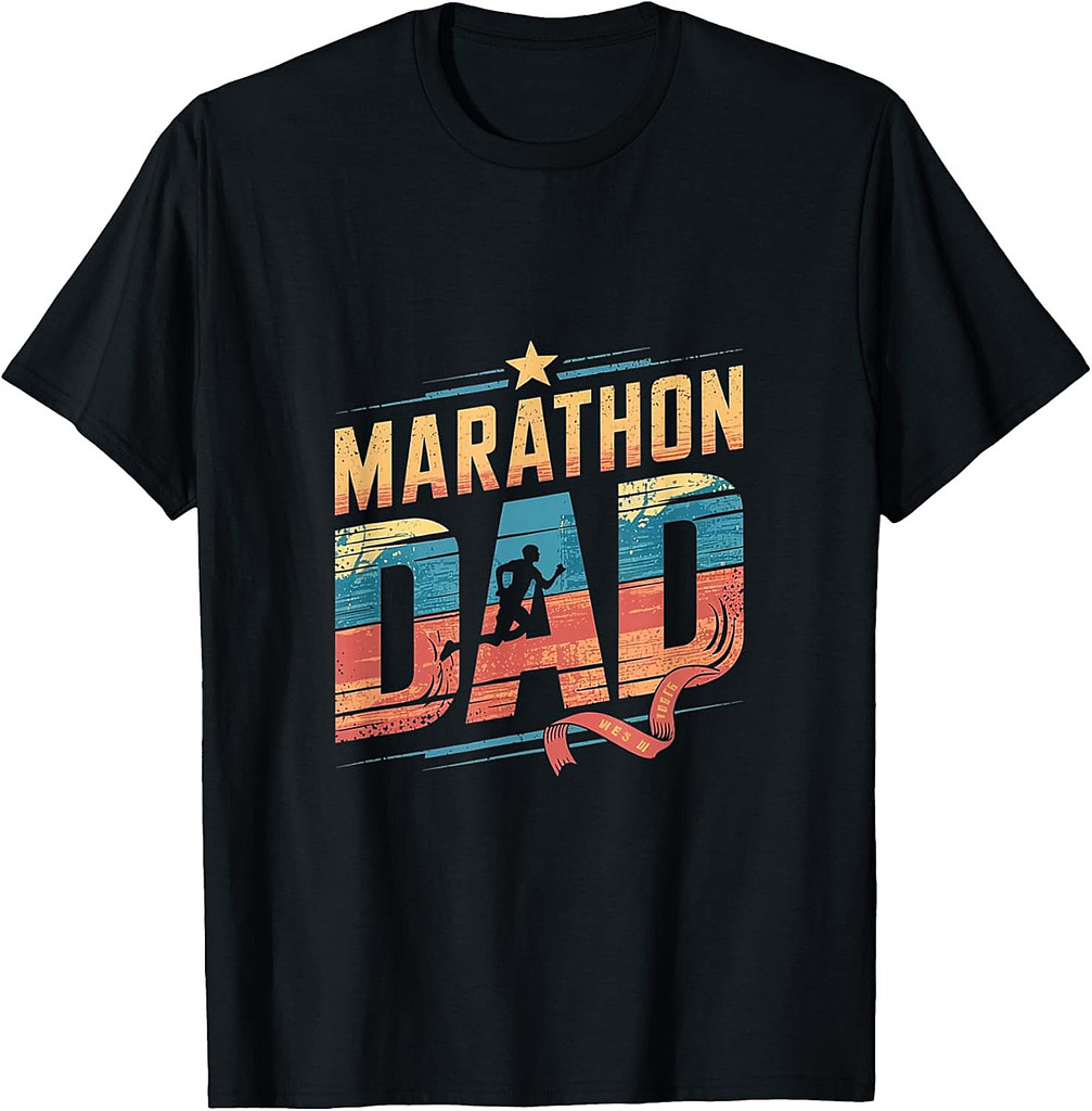 Marathon Dad Funny Running Father Runner T-Shirt