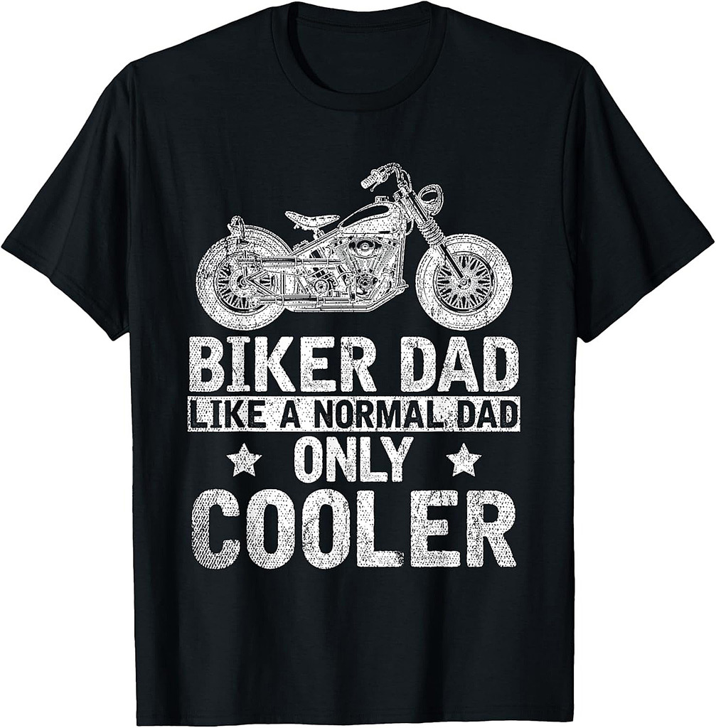 Fathers Day Funny Bike Riding Dad Motorcycle Biker T-Shirt