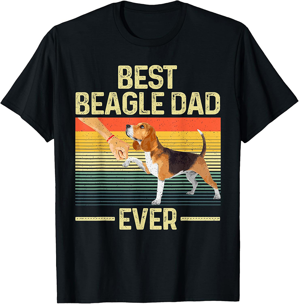 Best Beagle Design For Men Dad Hound Dog Breed Beagle Lover T-Shirt
