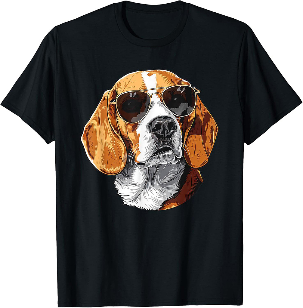 Beagle Dog Sunglasses Men Women Girls T-Shirt