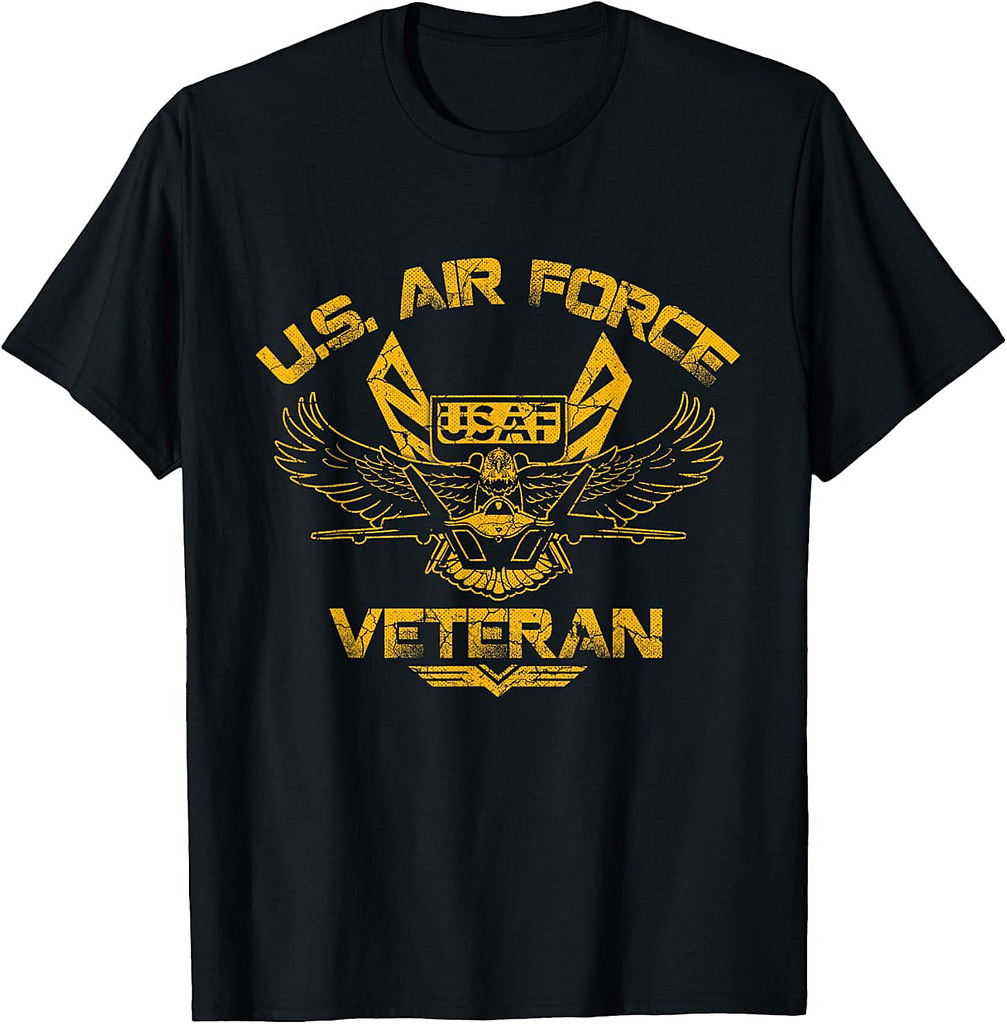 U.S. Air Force Veteran Vintage Military US Flag Veterans Day T-Shirt
