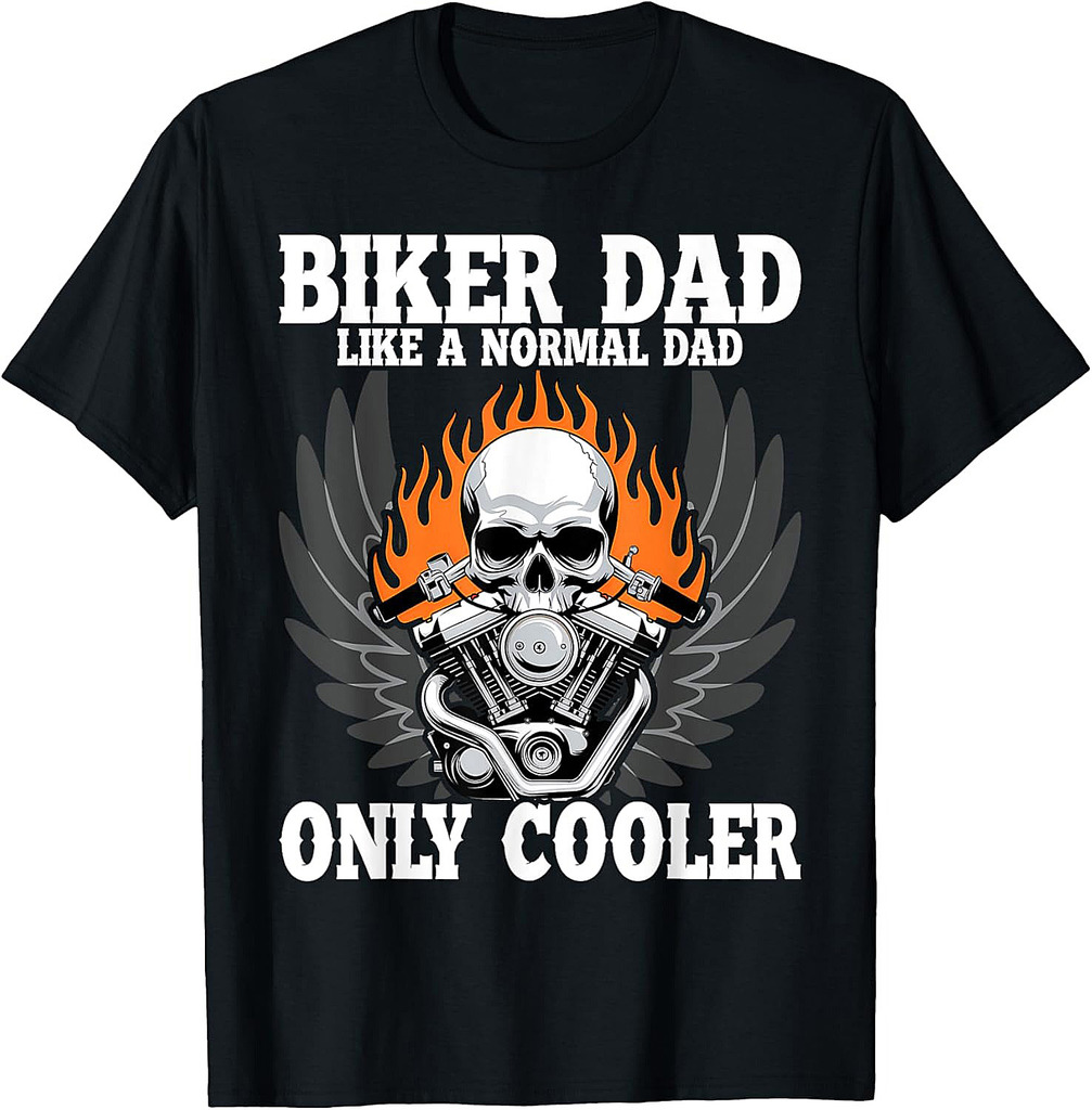 Biking Men Fathers Day Biker Dad Motorcycle Ride Biker T-Shirt
