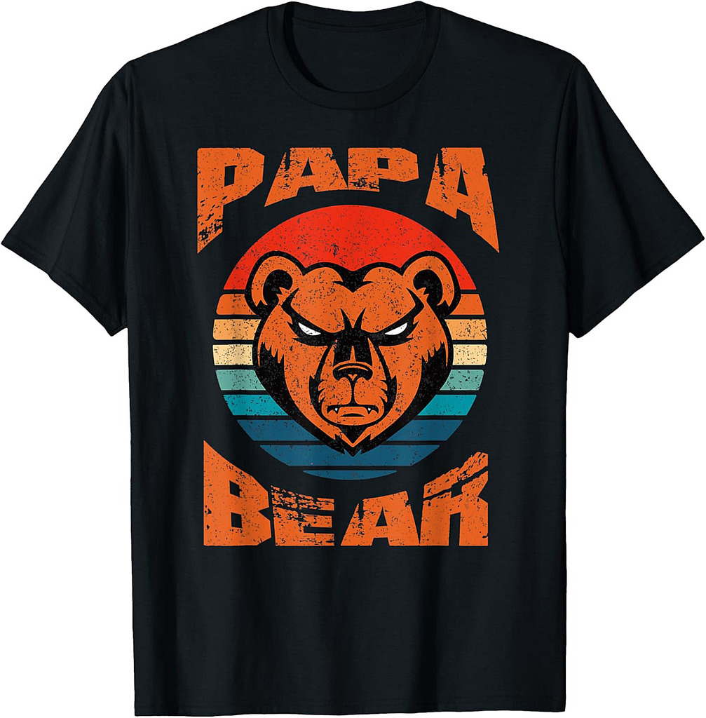 Papa Bear Shirt Funny Father's Day Gift T-Shirt