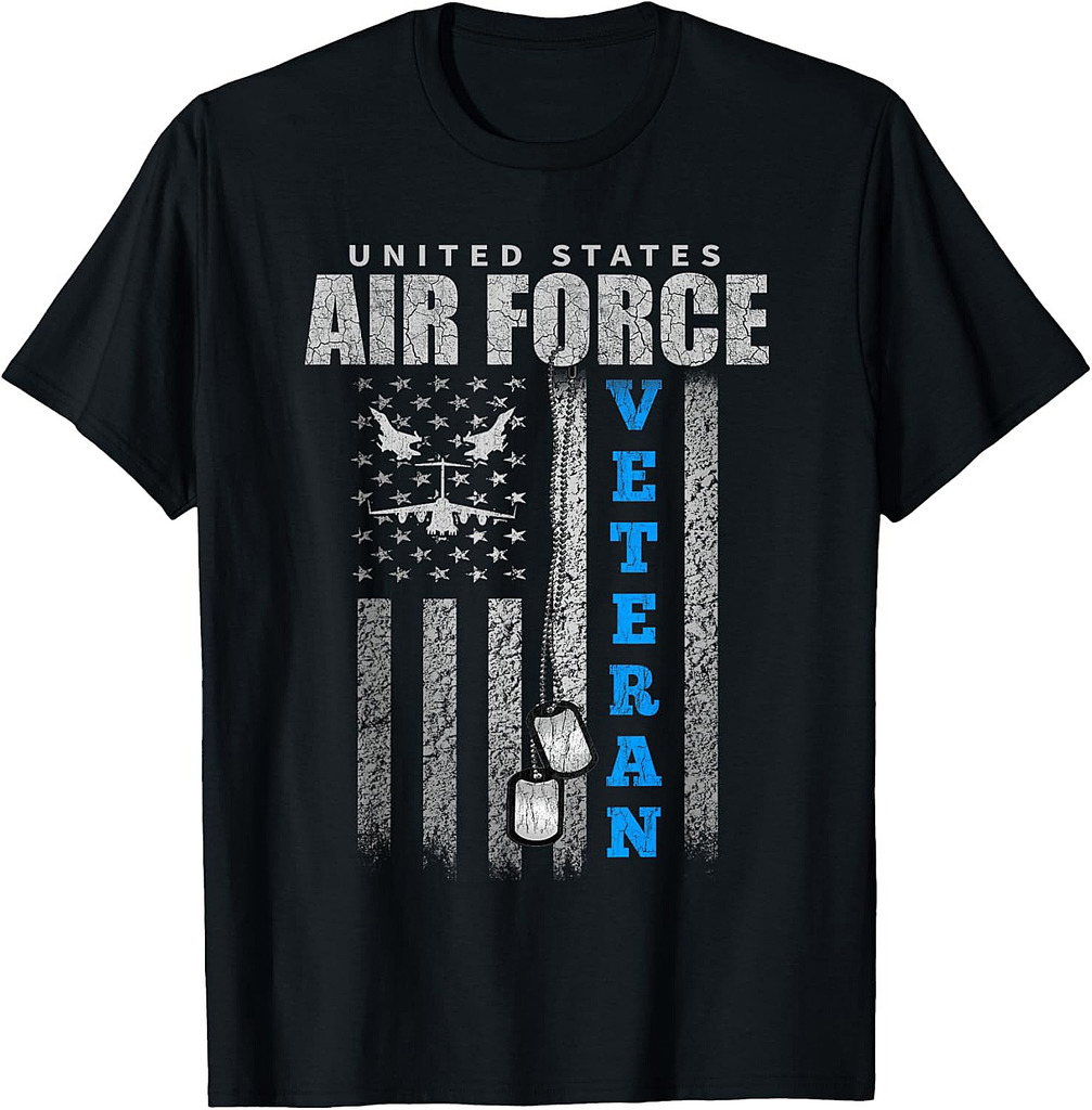 Veteran Of The US Air Force USA Flag Veterans T-Shirt