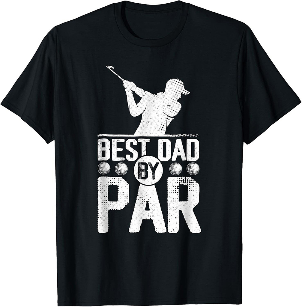 Mens Best Dad by Par Golf Funny Father's Day Dad Vintage T-Shirt