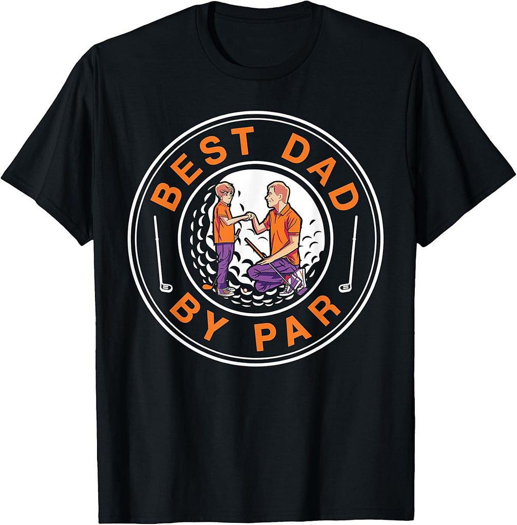 Best Dad By Par Golfer Golfing Father's Day Father Daddy T-Shirt