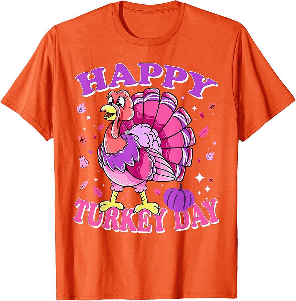 Thanksgiving Female Turkey Happy Turkey Day T-Shirt