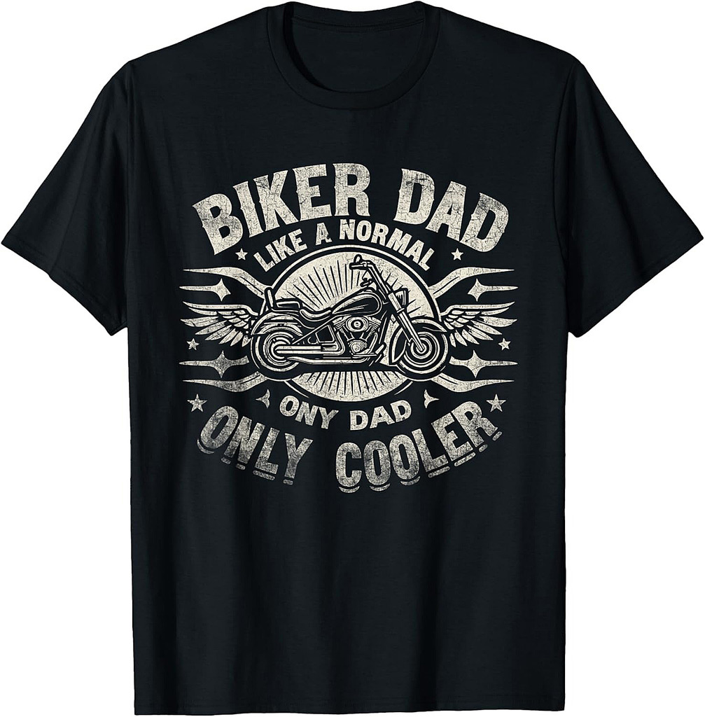 Biker Dad Motorcycle Father Rider Biker Dad Father's Day T-Shirt