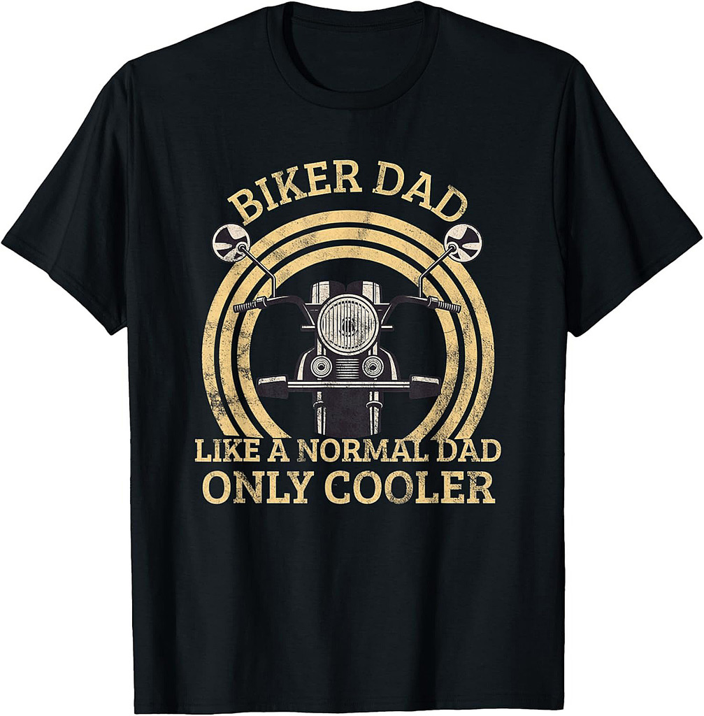 Mens Funny Biker Dad Motorcycle Dad Grandpa Father's Day T-Shirt