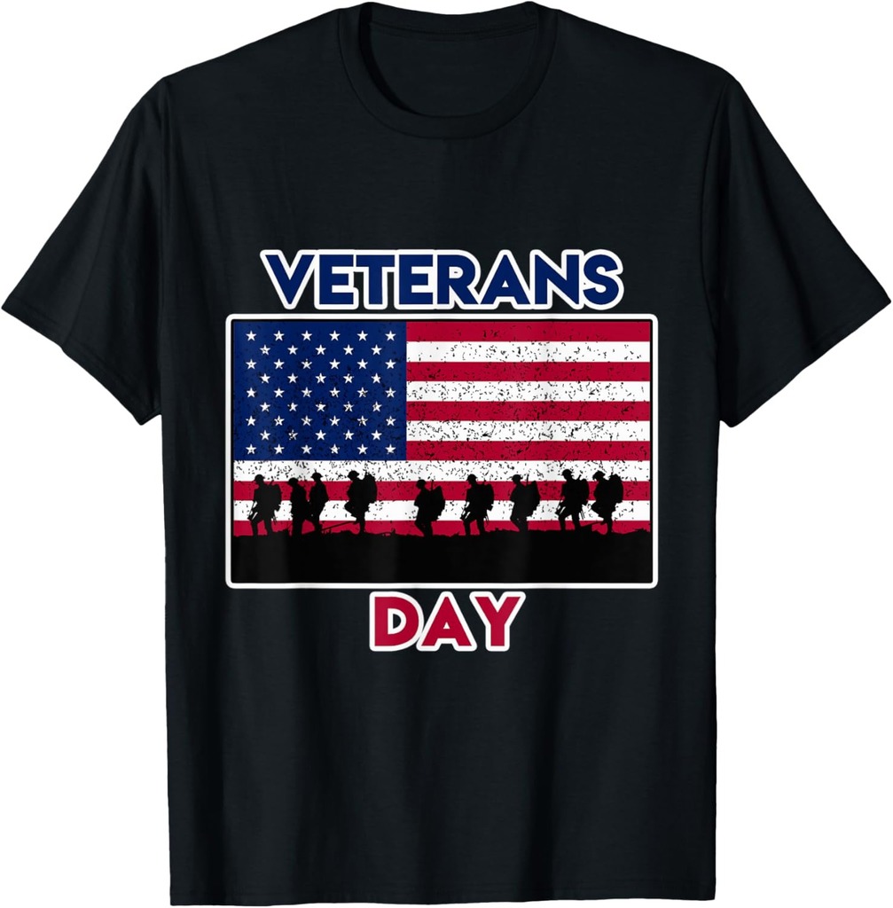Veterans Day and USA Flag T-Shirt