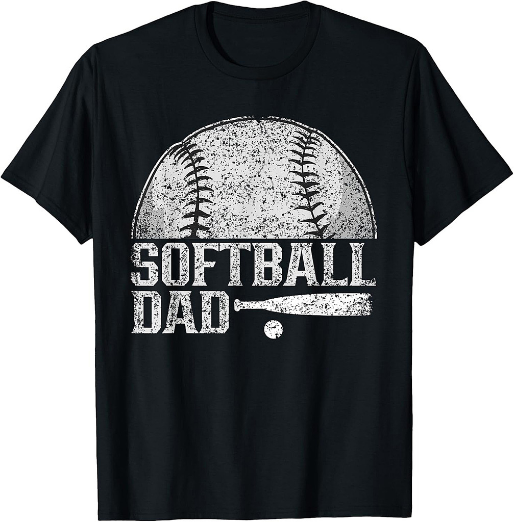 Softball Dad Hobby Lover Player Softballer Softball Father T-Shirt