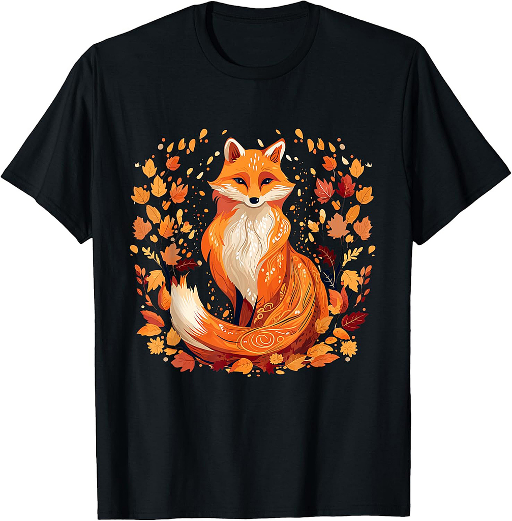 Cottagecore Fox Fall Vibes Thanksgiving Women's Graphic T-Shirt