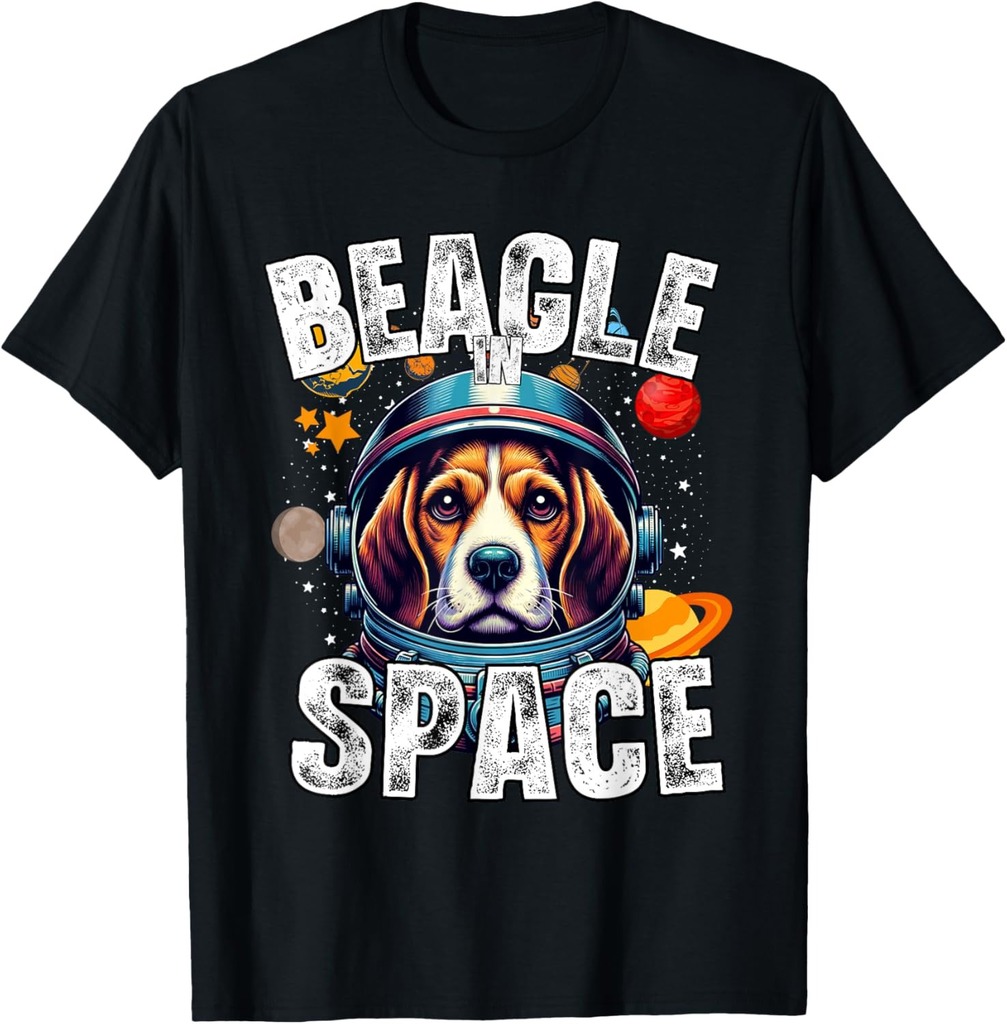 Beagle Lover Designs "Beagle In Space" Funny Beagle T-Shirt