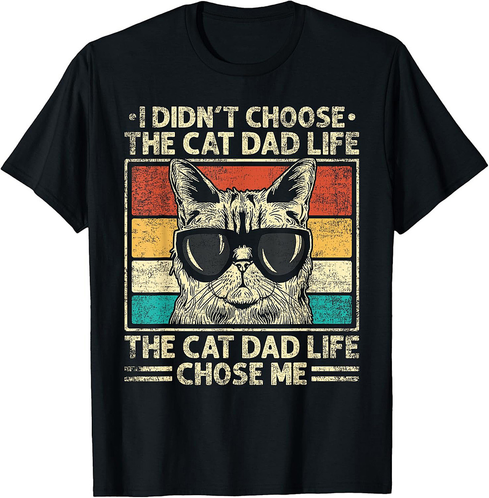 Cat Dad Shirts For Men Funny Cat Dad Father's Day Cat Daddy T-Shirt