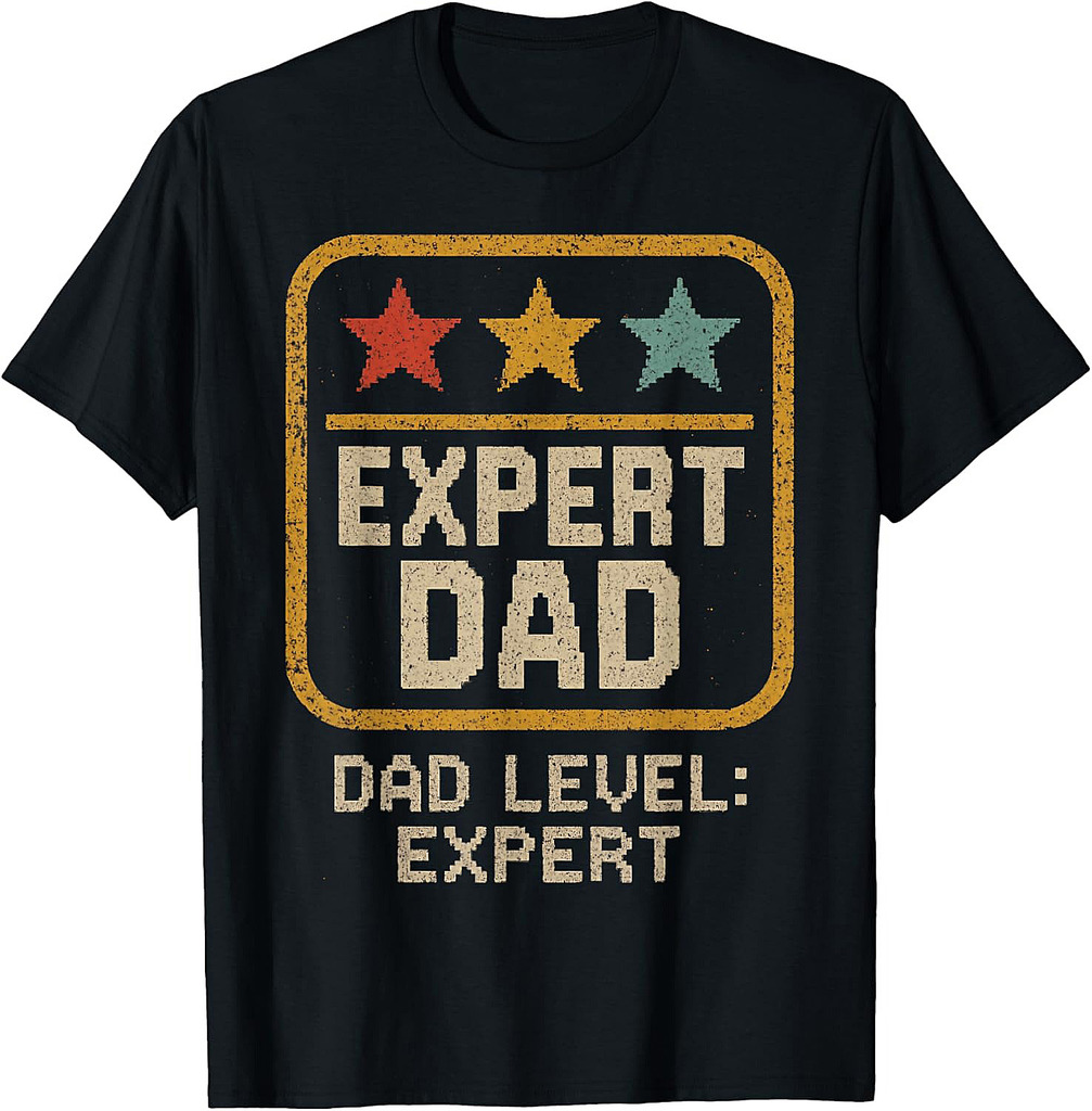 Dad Level Expert Gamer Badge Father's Day T-Shirt
