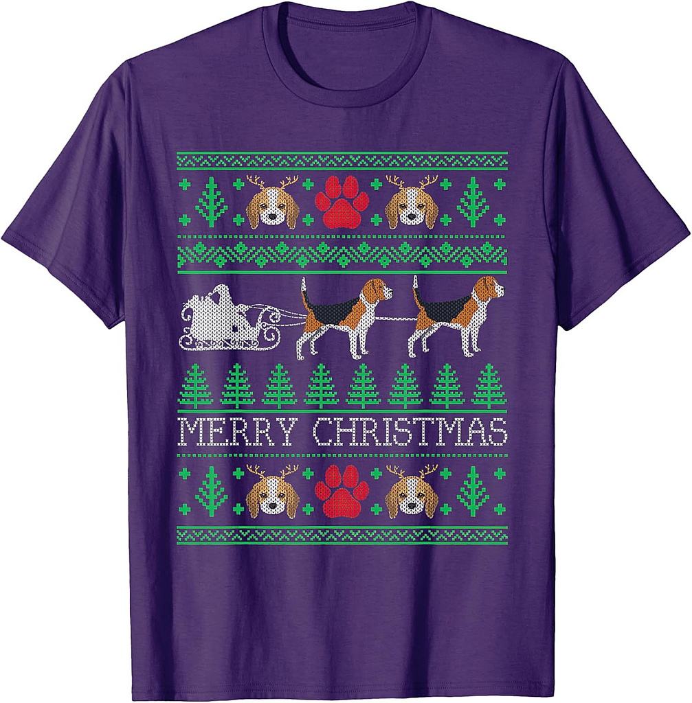 Christmas Beagle Dog Lovers Beagle Ugly T-shirt