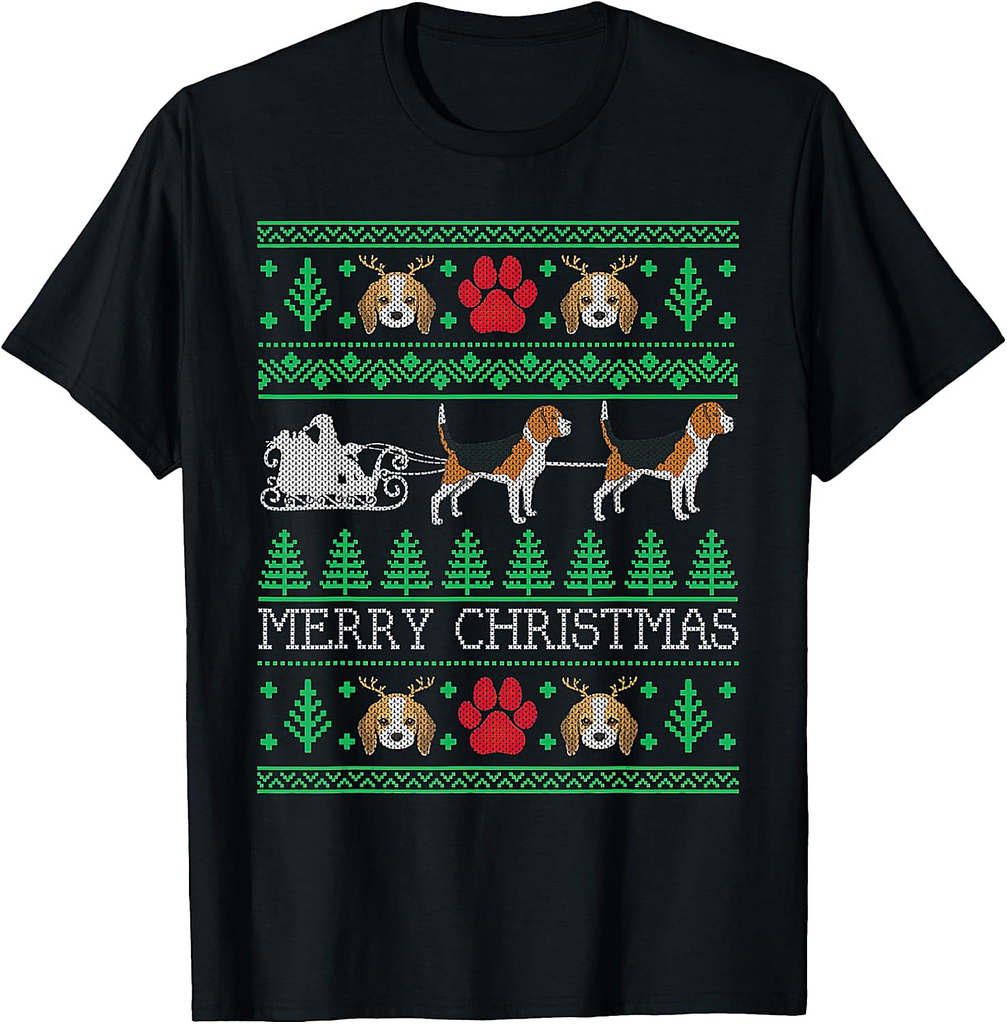 Christmas Beagle Dog Lovers Beagle Ugly T-shirt