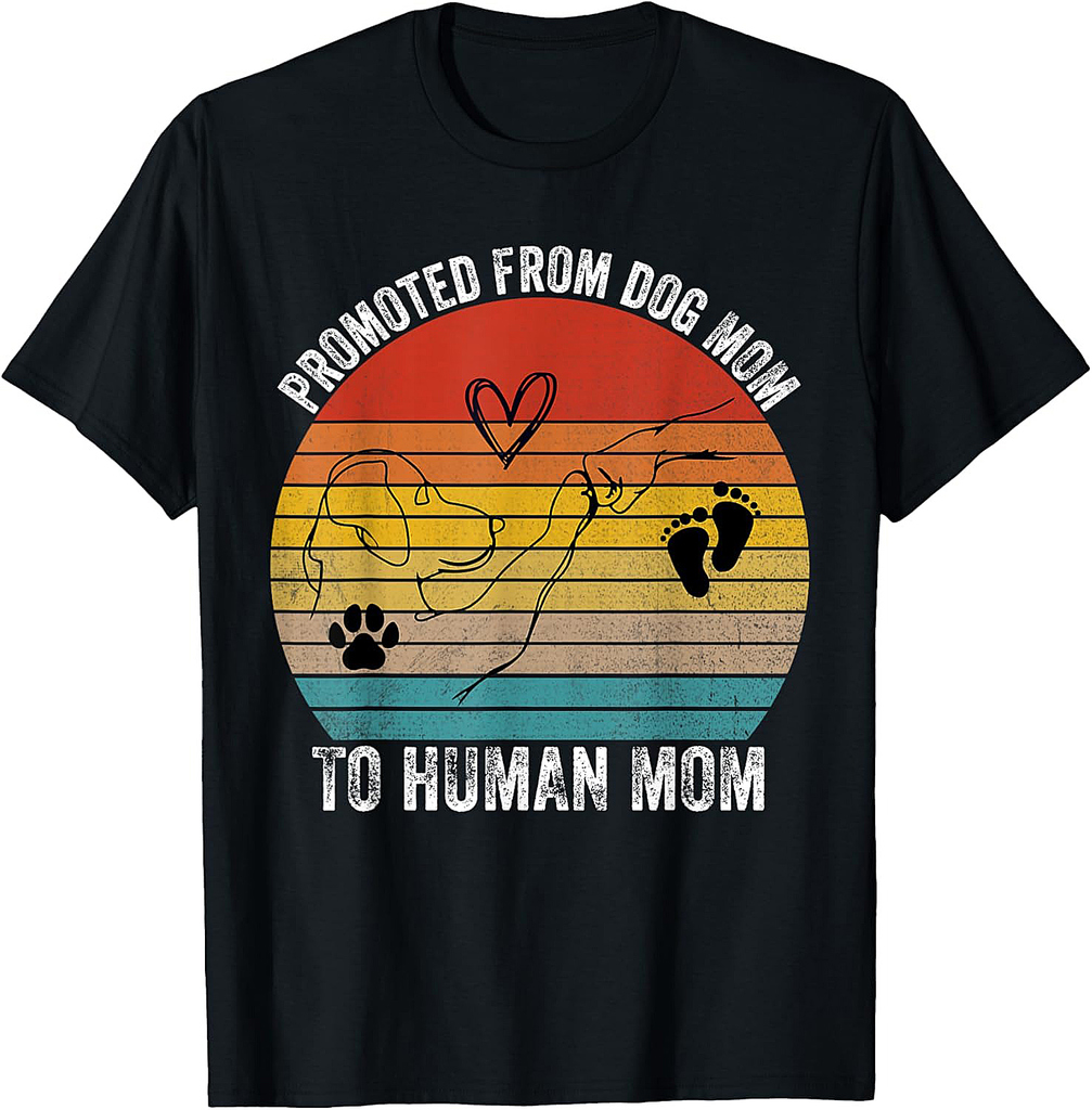 First Dog Mama Dog Promoted Hand Dog's Paw Mother's day T-Shirt