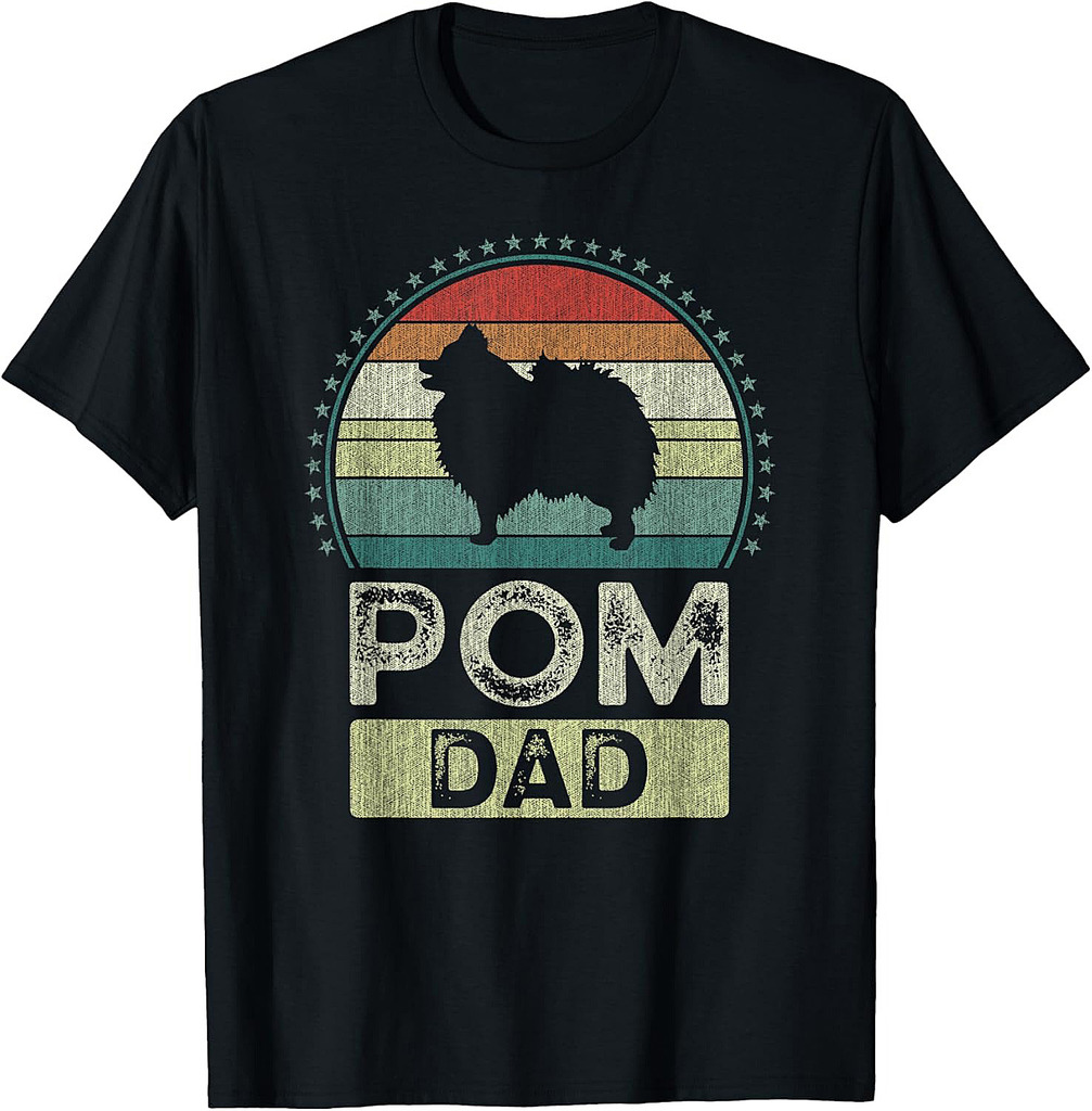 Pom Dad, Father's Day, Pomeranian Dog Daddy T-Shirt