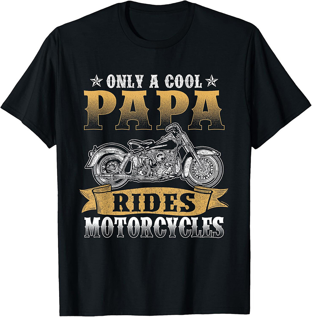 Funny Motorcycle Lover Graphic Dads Biker Motorbike Rider T-Shirt