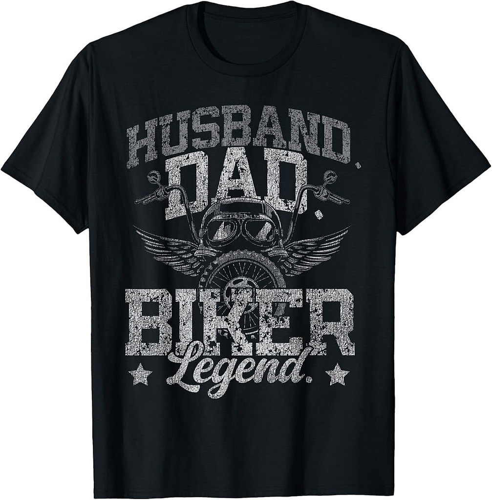 Classic Motorcycle Biker Dad Husband Husband. Dad. Biker T-Shirt