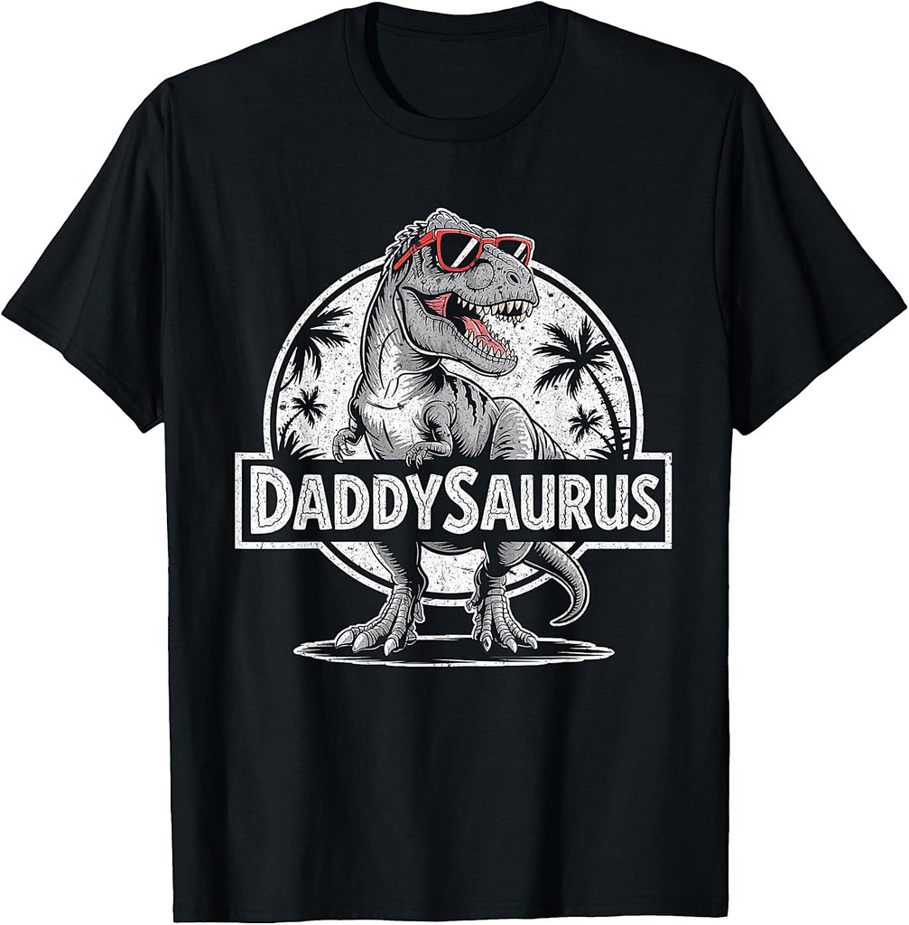 Daddy Saurus T Rex Dinosaur Men Father'S Day Dad Father T-Shirt