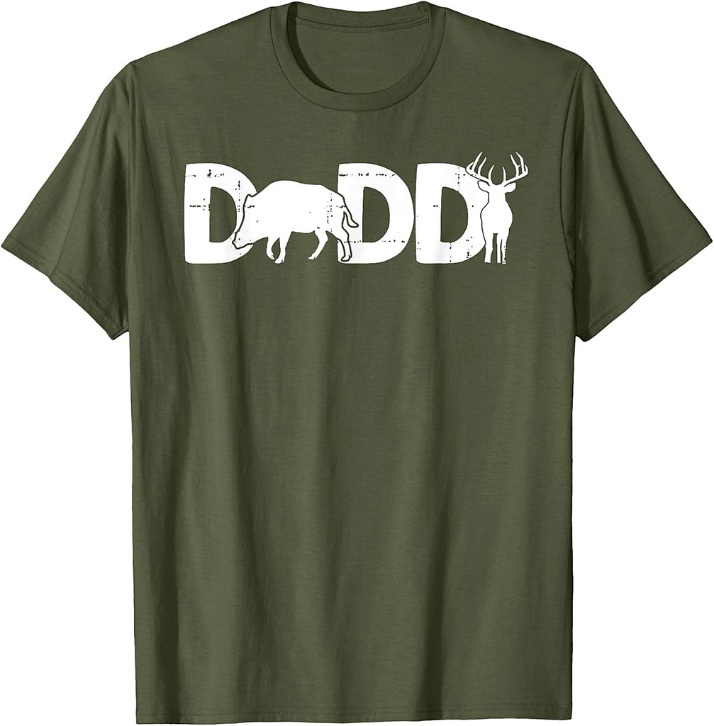 Hunting Daddy with Deer Boar for Dad Hunter Father's Day T-Shirt