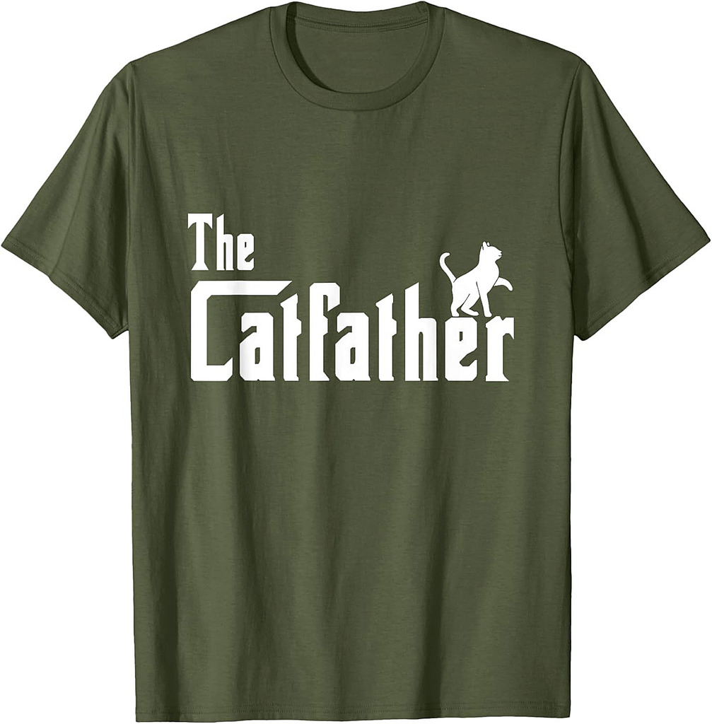 Best Cat Dad Fathers Day Men Cat father  The Catfather T-Shirt