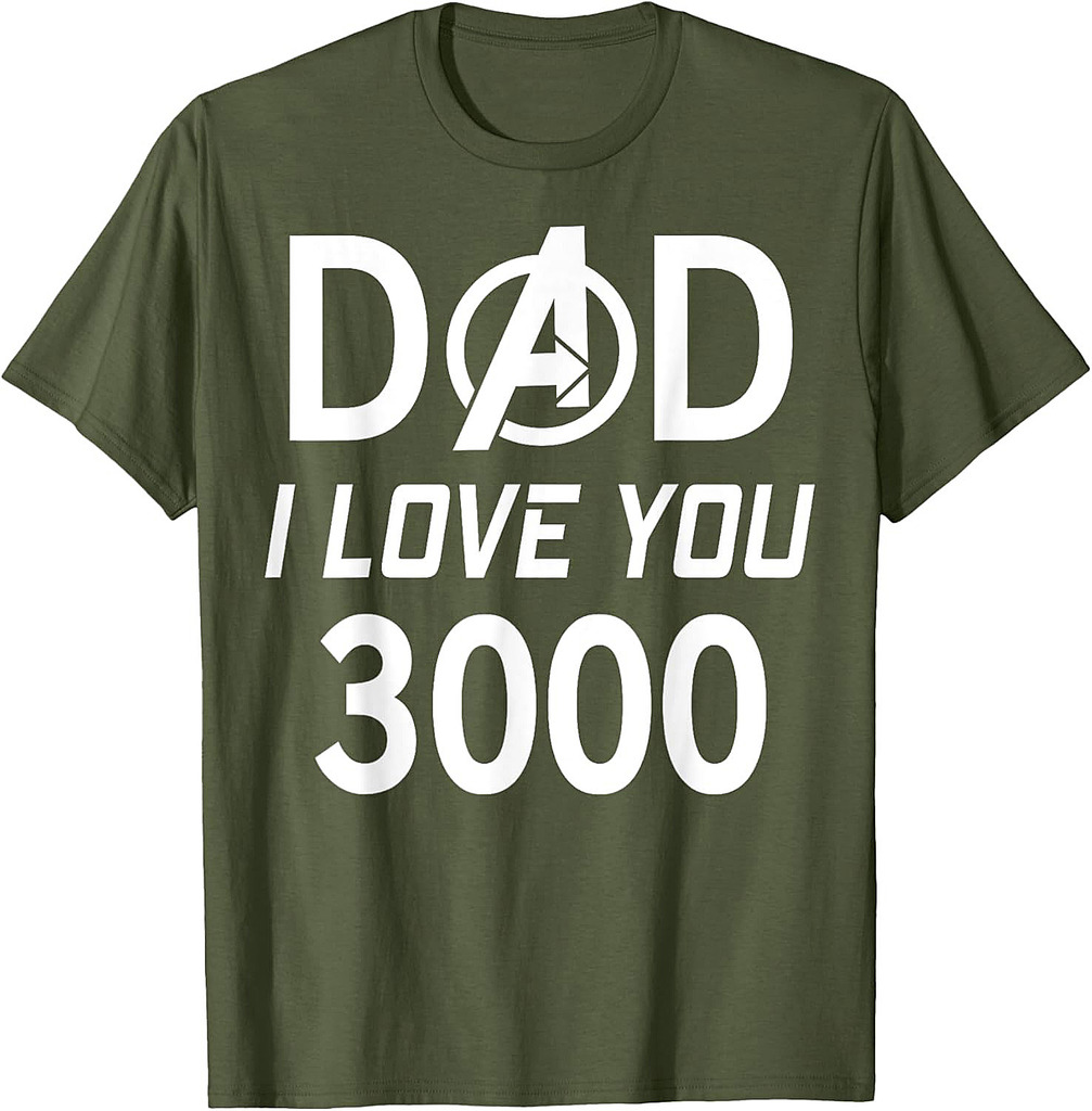 Marvel Dad I Love You 3000 Avengers Logo Father's Day T-Shirt