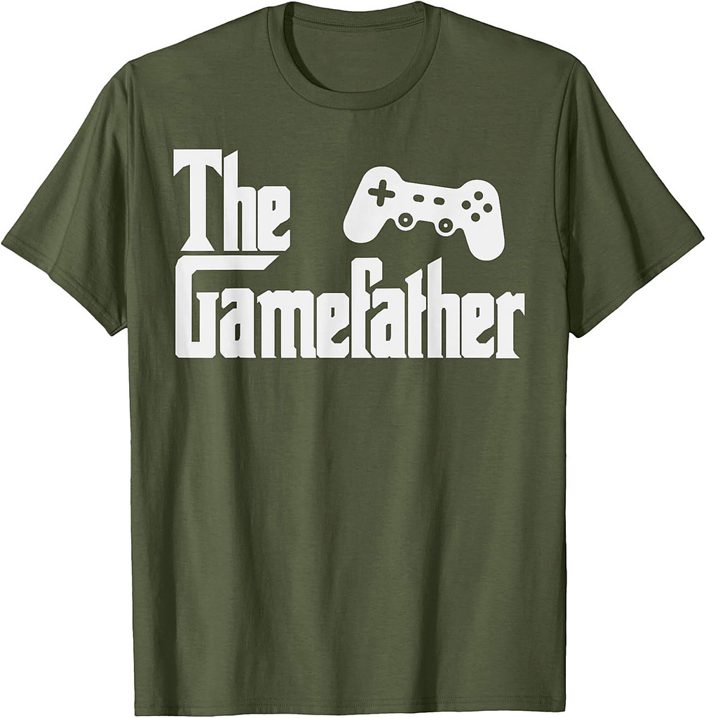 Funny Fathers Day The Gamefather Game Gaming Gamer Dad Gift T-Shirt