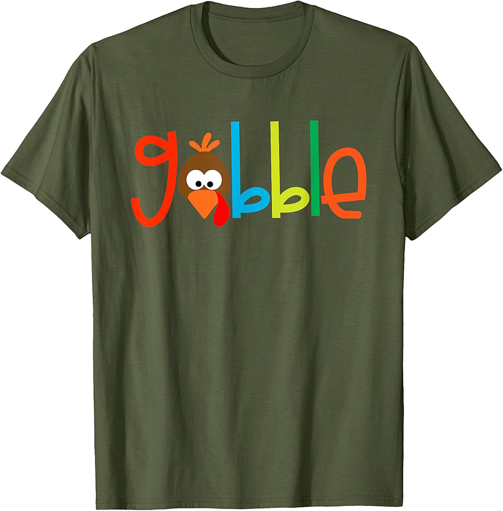 Thanksgiving Turkey face Turkey Day Gobble T-Shirt
