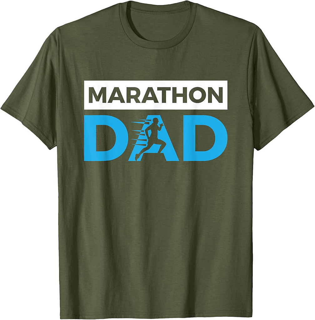 Marathon Dad Funny Sport Running Fathers Day Gift T-Shirt