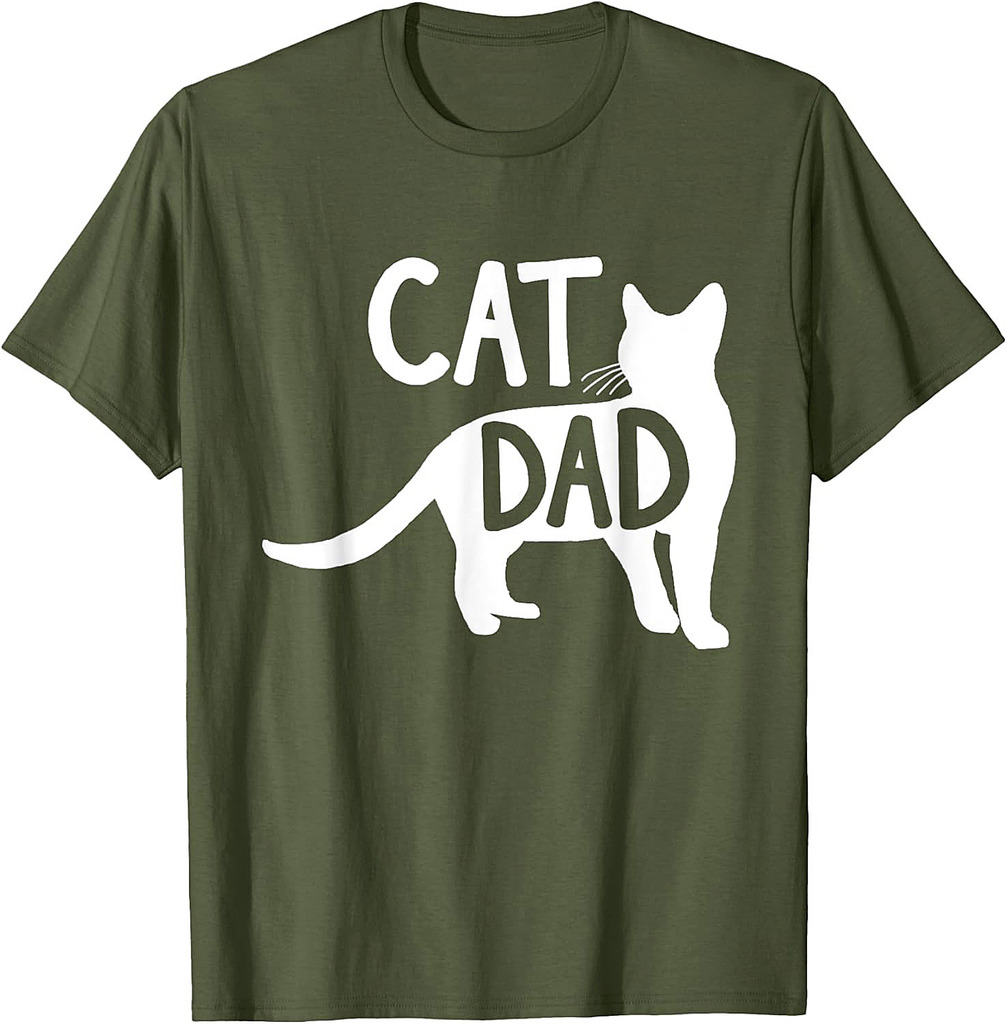 Best Cat Dad Fathers Day Men Kitty Daddy Papa Christmas Kat T-Shirt