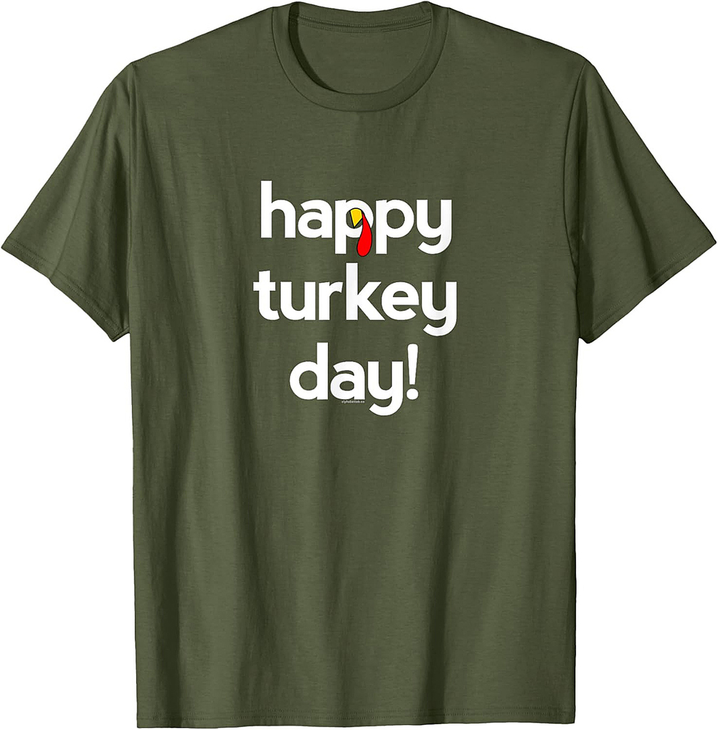 Thanksgiving for Men Women  Happy Turkey Day Give Thanks T-Shirt