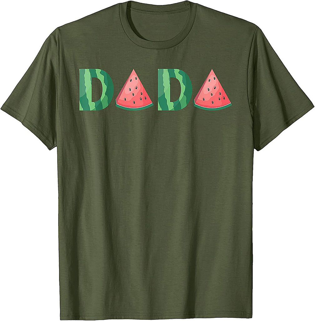 Dada Watermelon Funny Summer Fruit Gift  Great Father's Day T-Shirt